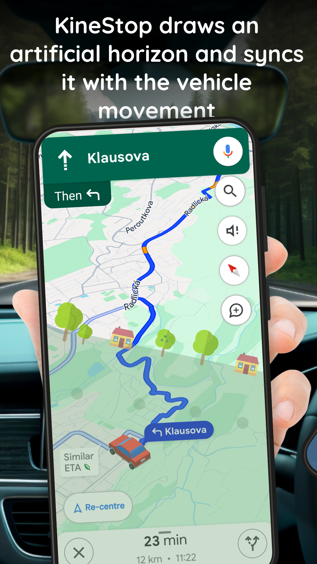 اسکرین شات 2 برنامه KineStop: Car sickness aid