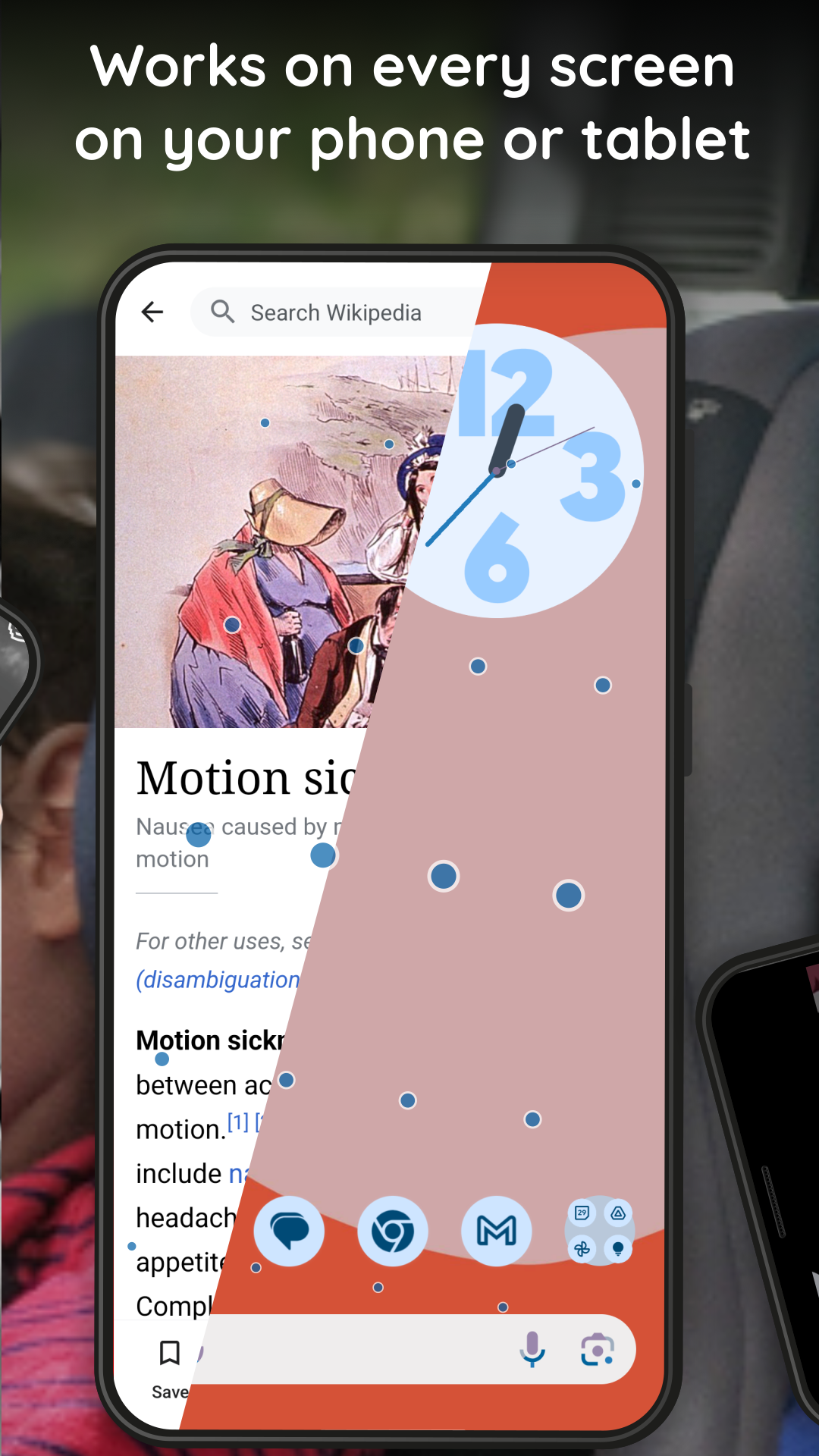 اسکرین شات 4 برنامه KineStop: Car sickness aid