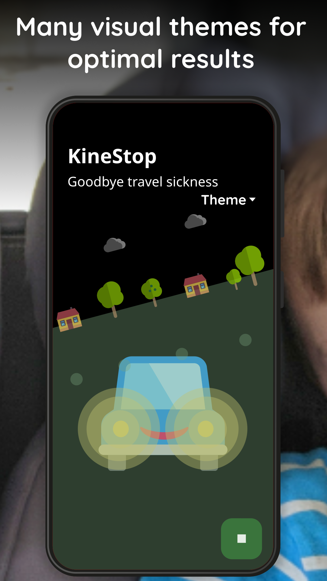 اسکرین شات 7 برنامه KineStop: Car sickness aid