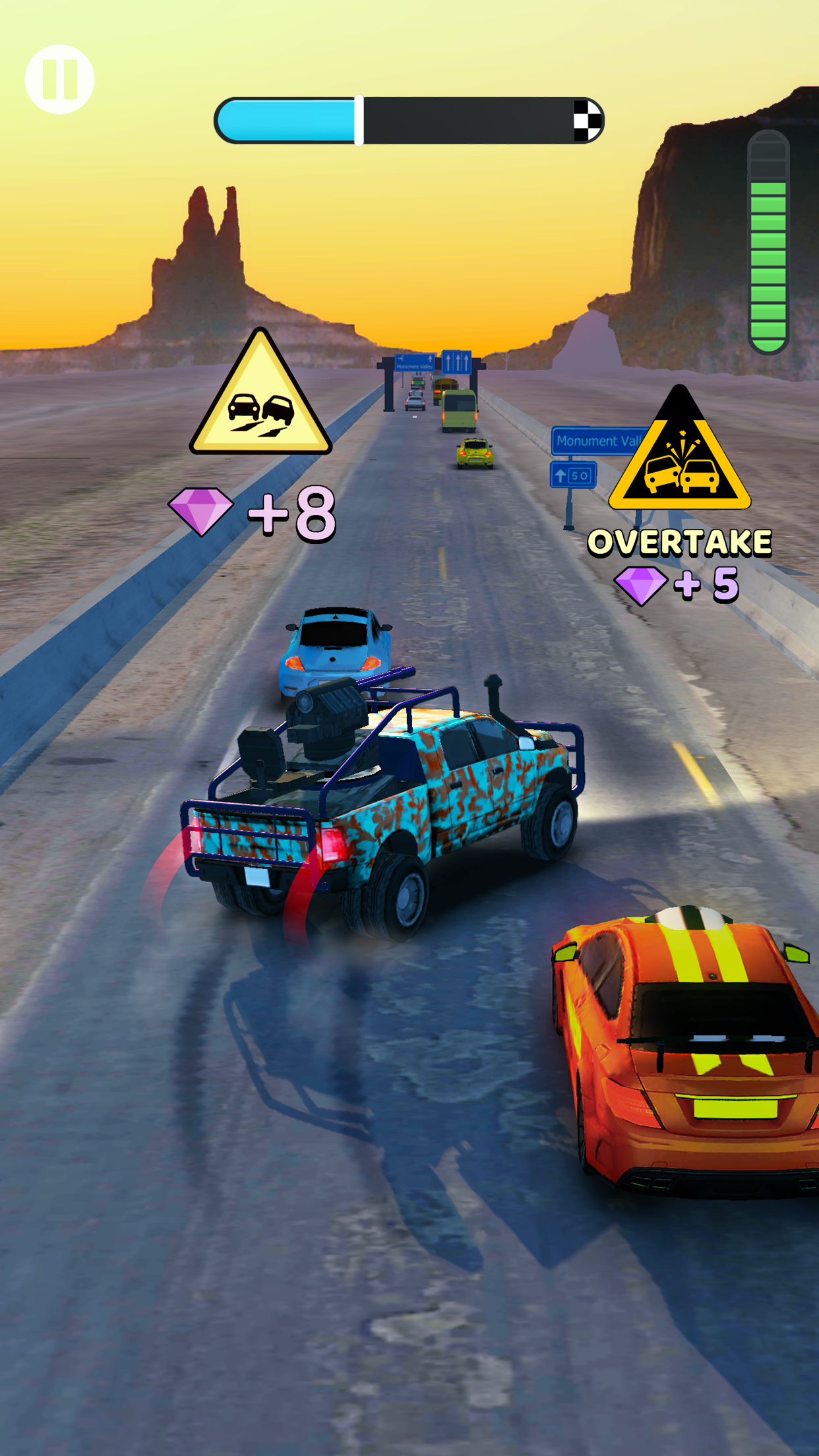 اسکرین شات 2 بازی Overtake Rush 3D: Car Game