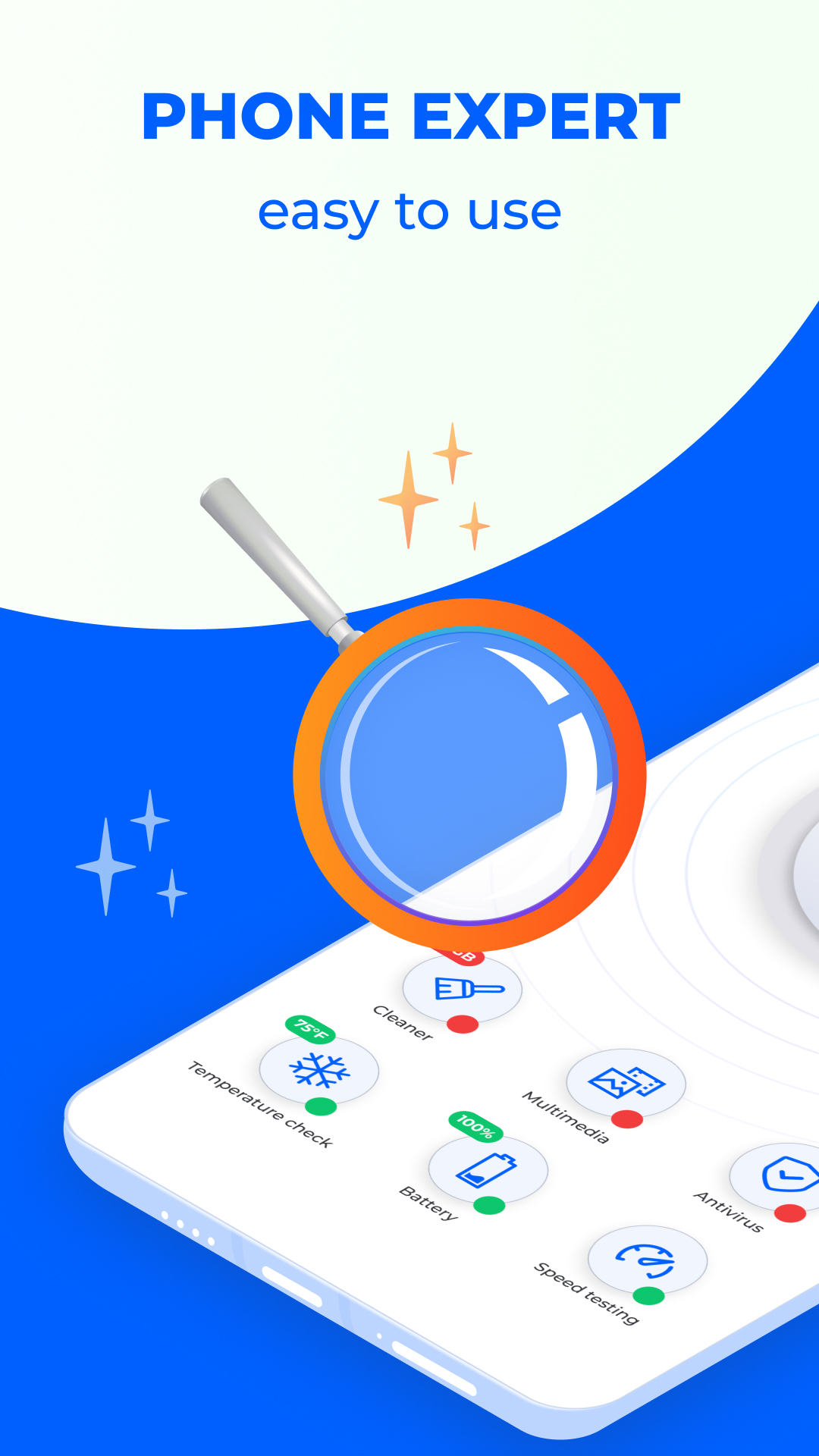 اسکرین شات 1 برنامه Phone Expert, Cleaner - Vaku