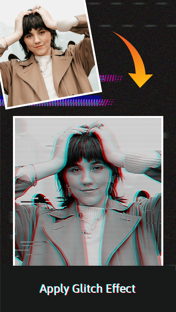 اسکرین شات 2 برنامه Glitch Photo and Video Editor