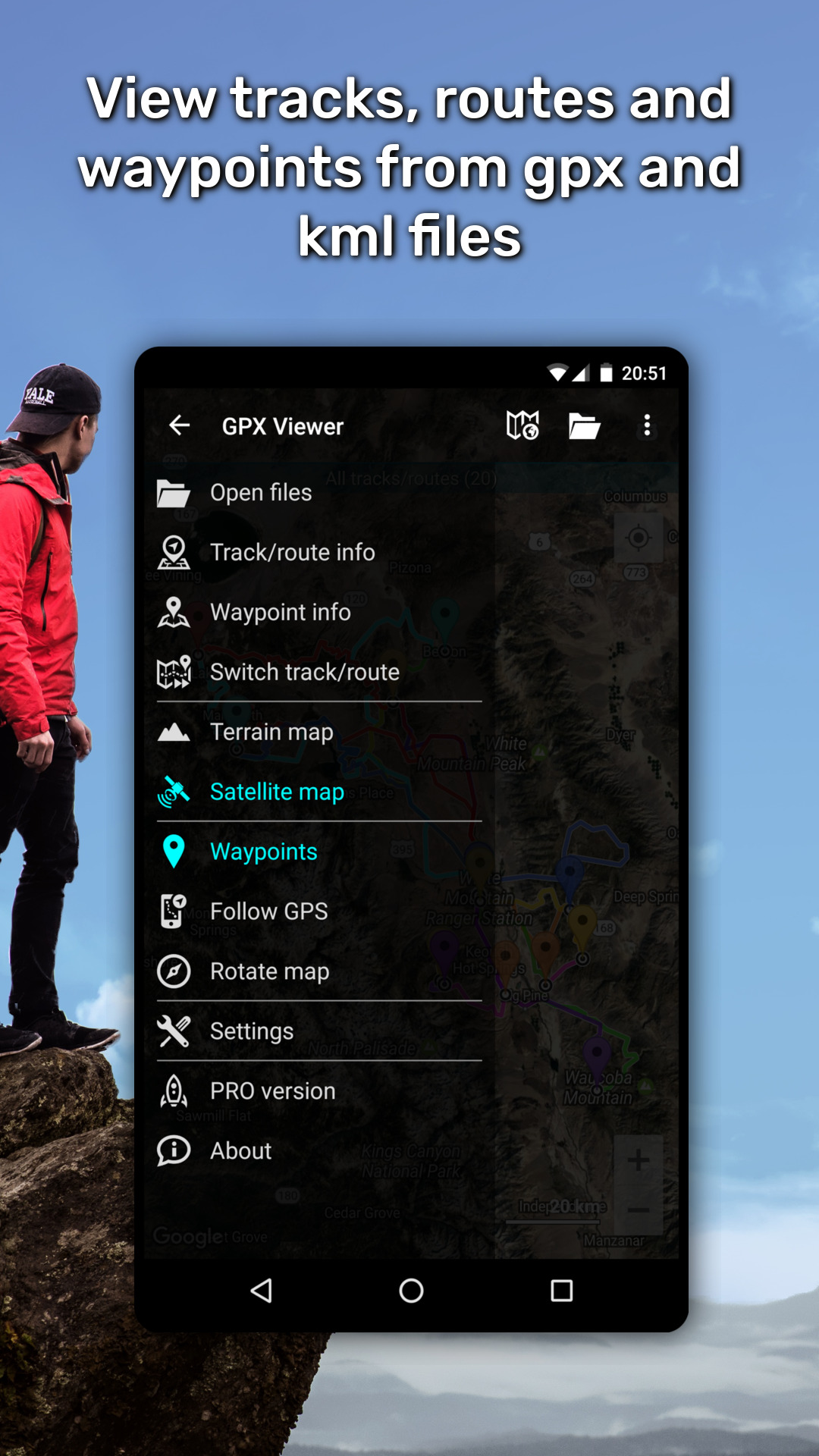 اسکرین شات 1 برنامه GPX Viewer: Hike & Bike