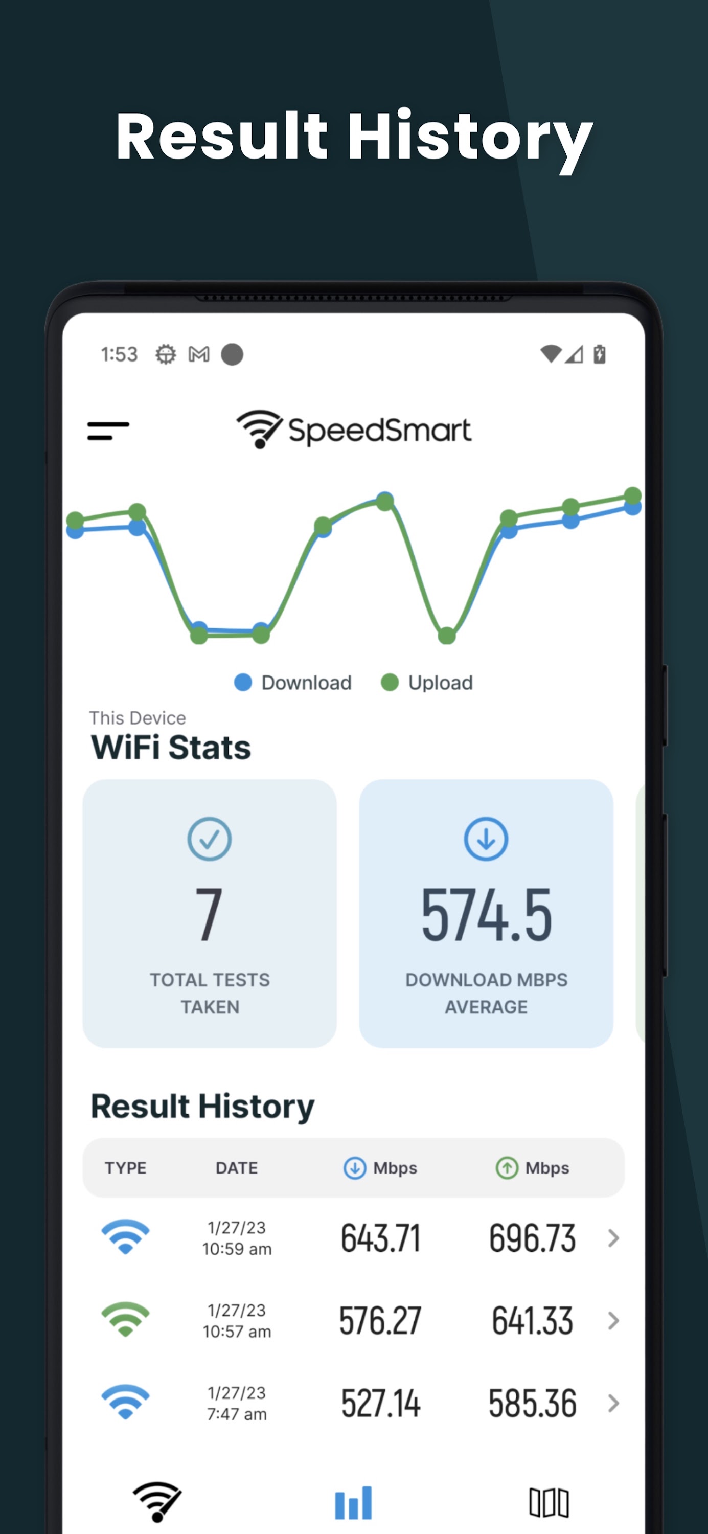 اسکرین شات 3 برنامه Speed Test Internet SpeedSmart