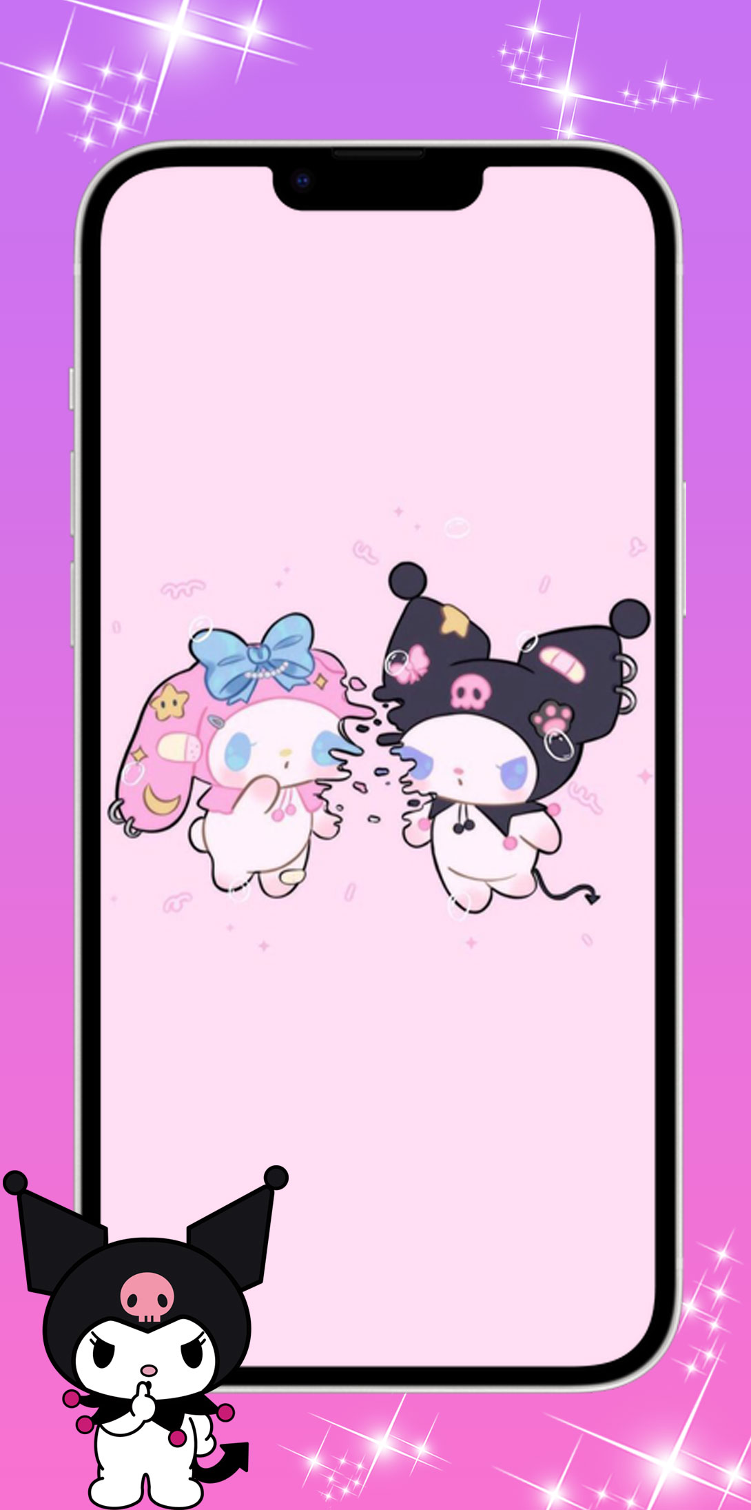 اسکرین شات 4 برنامه Kuromi And My Melody Wallpaper