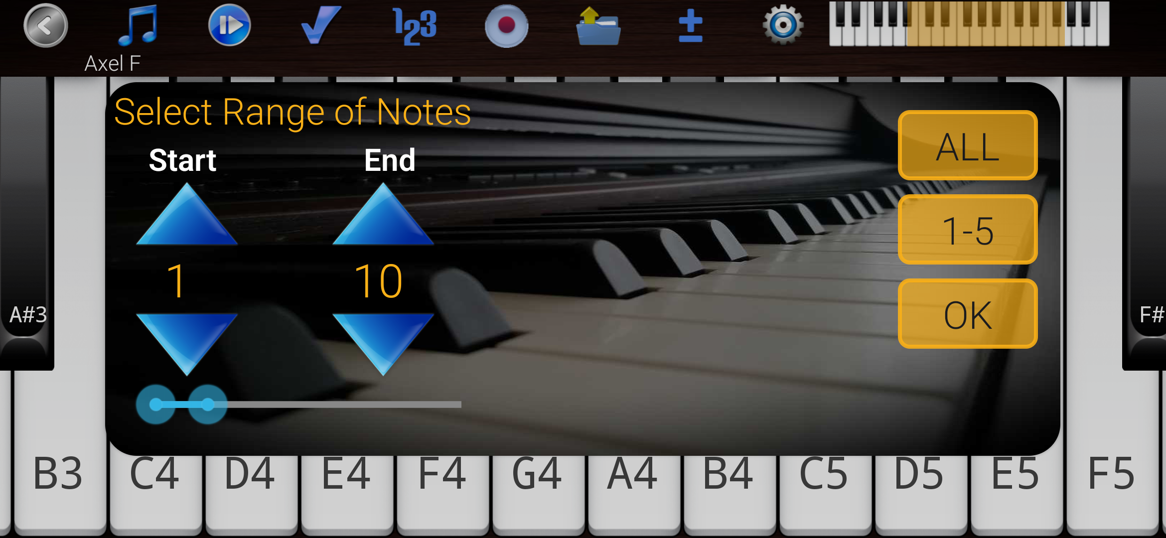 اسکرین شات 4 برنامه Piano Melody - Play by Ear