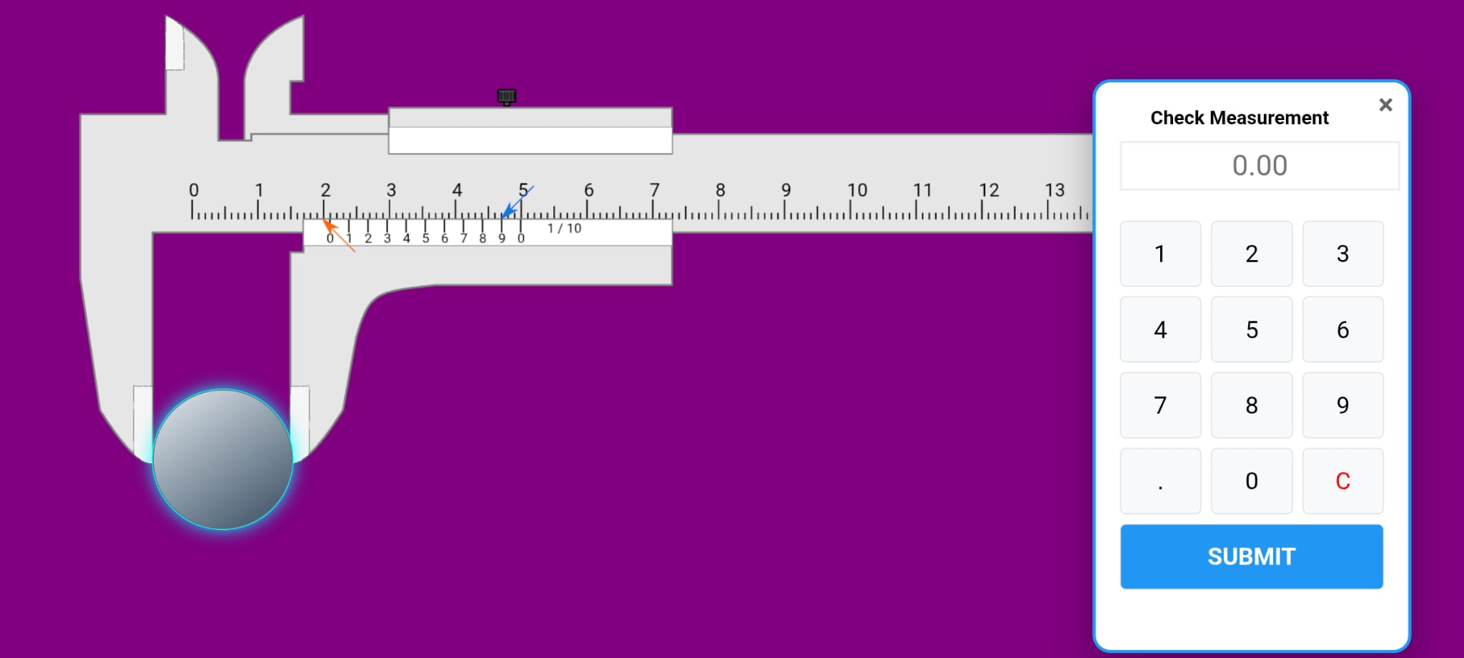 اسکرین شات 2 برنامه Vernier Caliper