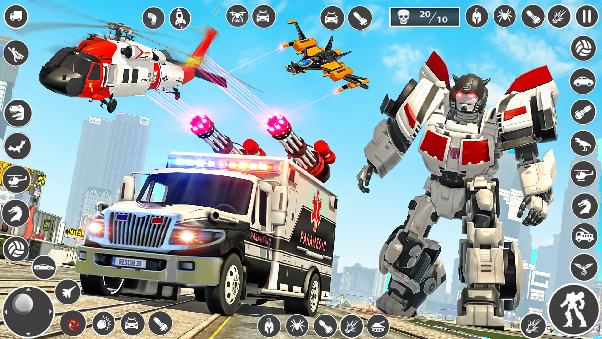 اسکرین شات 2 بازی Ambulance Robot Transform Game