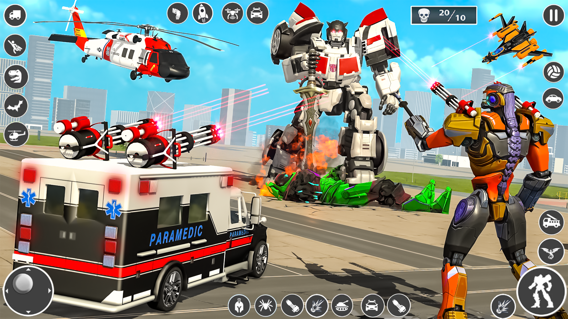 اسکرین شات 4 بازی Ambulance Robot Transform Game