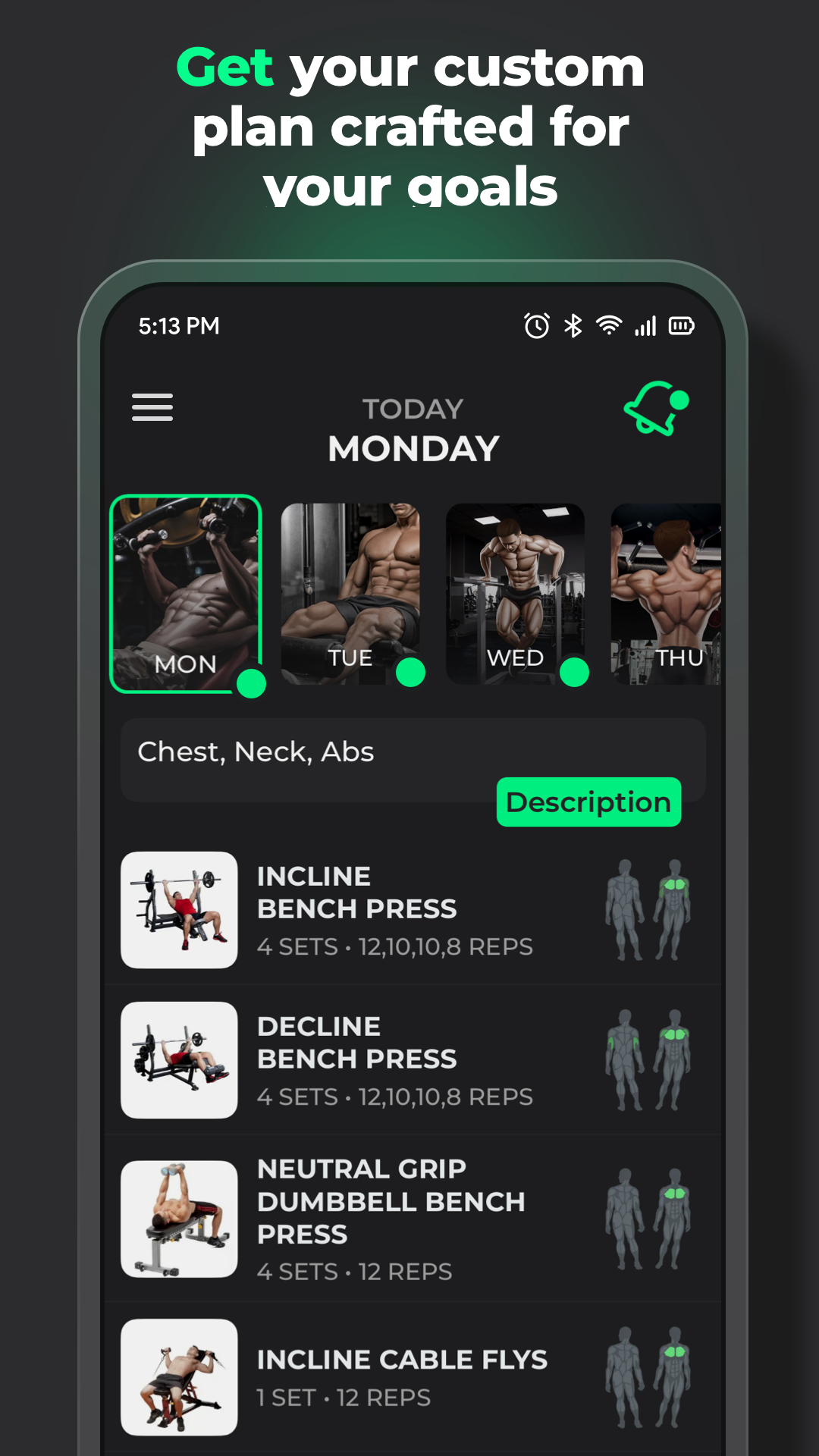 اسکرین شات 1 برنامه ProFit: Workout Planner