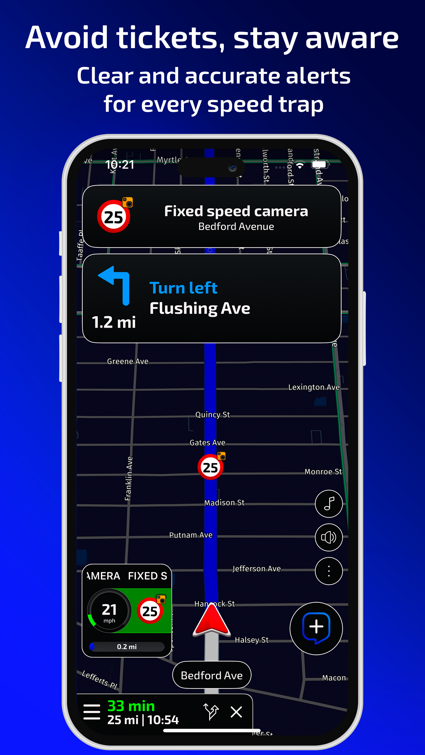 اسکرین شات 3 برنامه Radarbot: Radar Detector, GPS