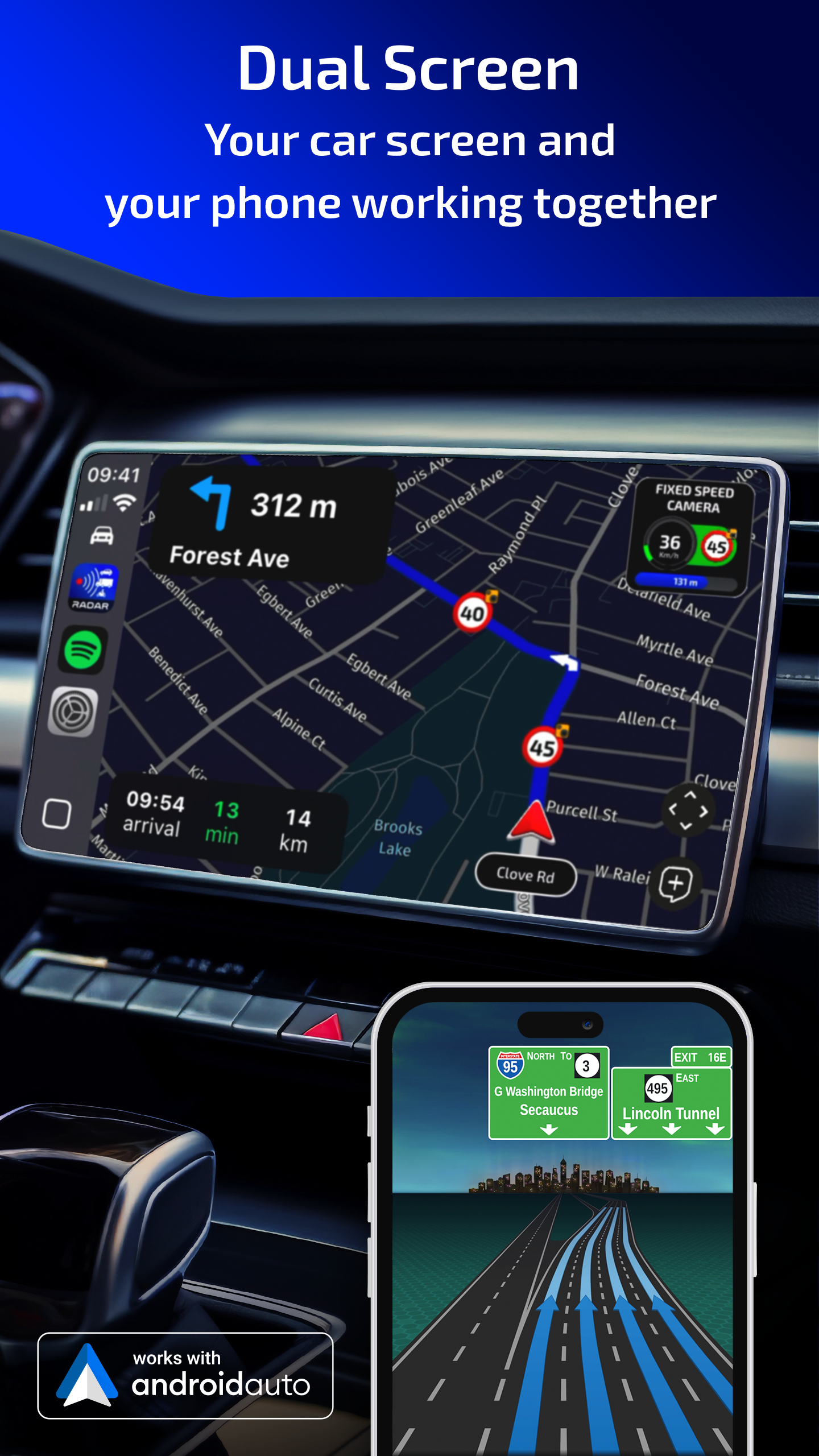 اسکرین شات 2 برنامه Radarbot: Radar Detector, GPS