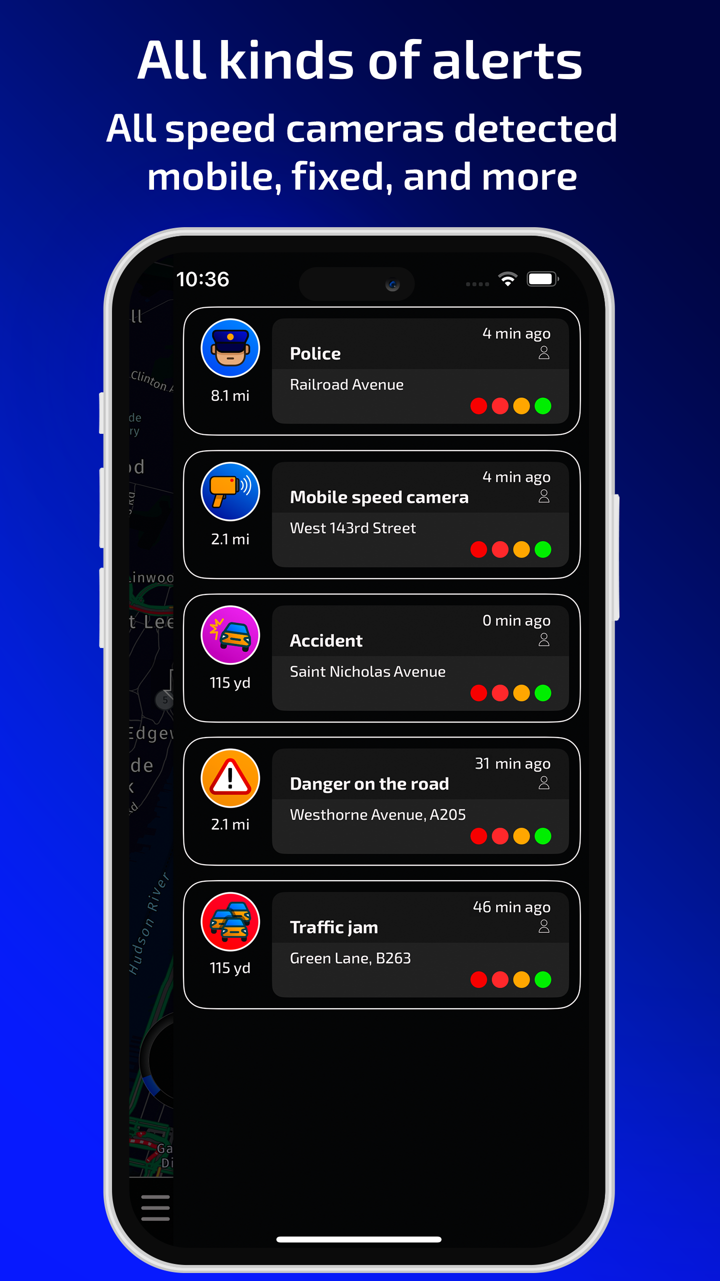 اسکرین شات 4 برنامه Radarbot: Radar Detector, GPS