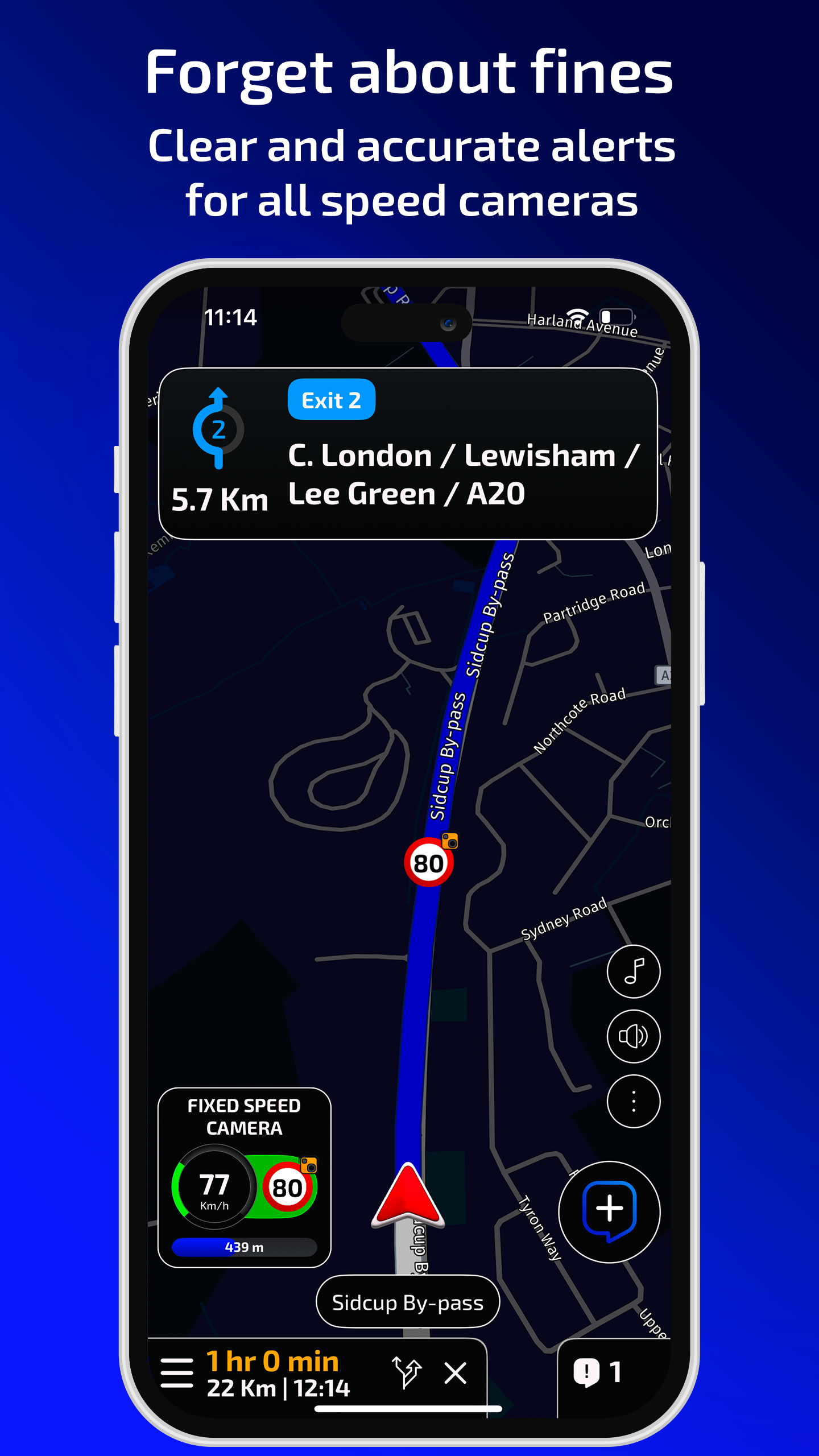 اسکرین شات 3 برنامه Radarbot Speed Camera Detector