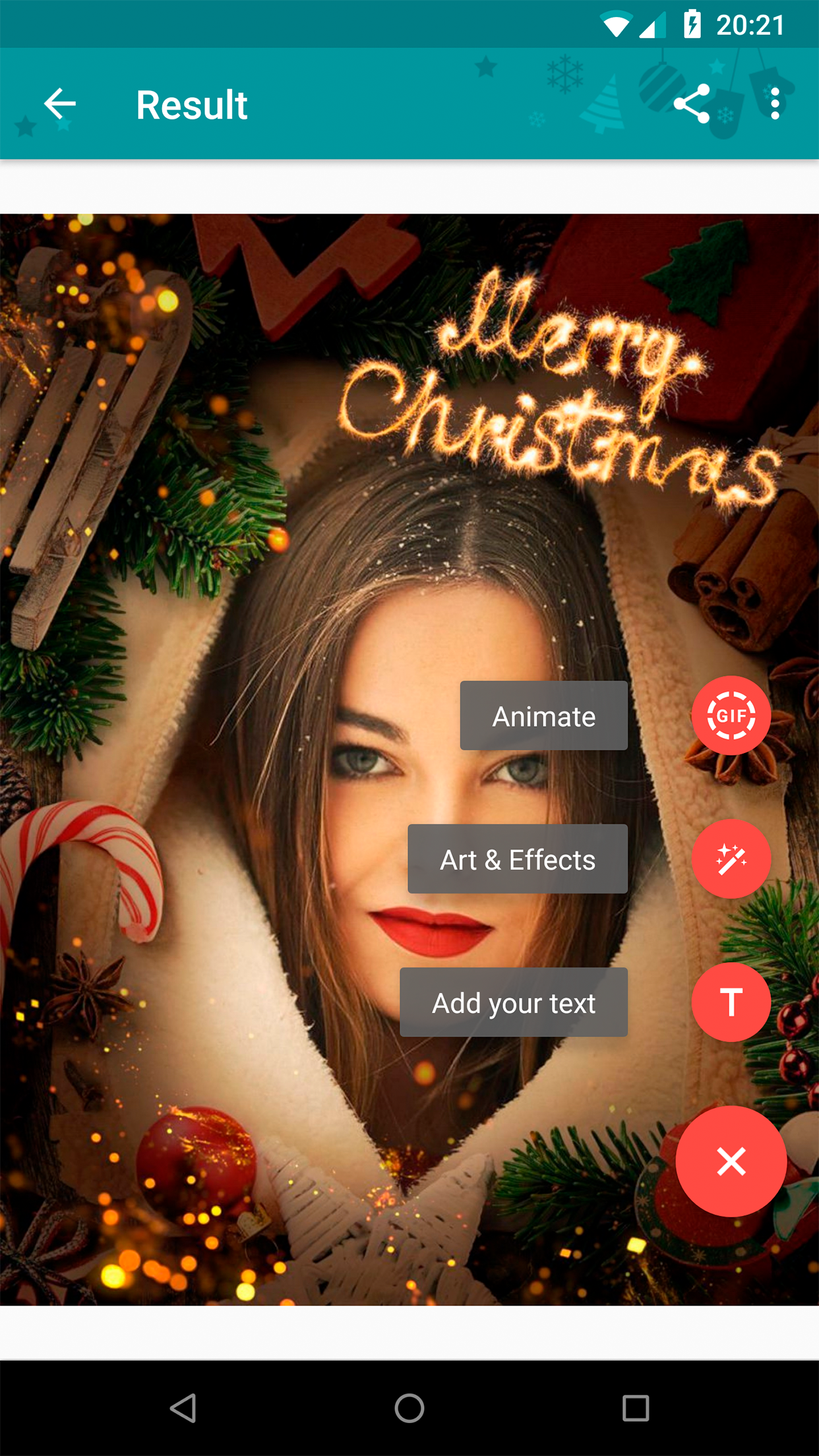 اسکرین شات 6 برنامه Christmas Photo Frames & Cards