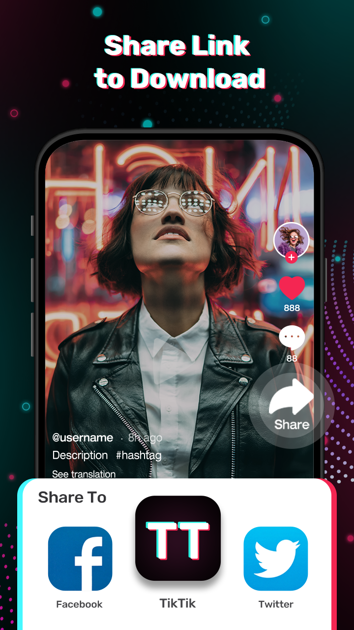 اسکرین شات 7 برنامه HD Tik Downloader No Watermark