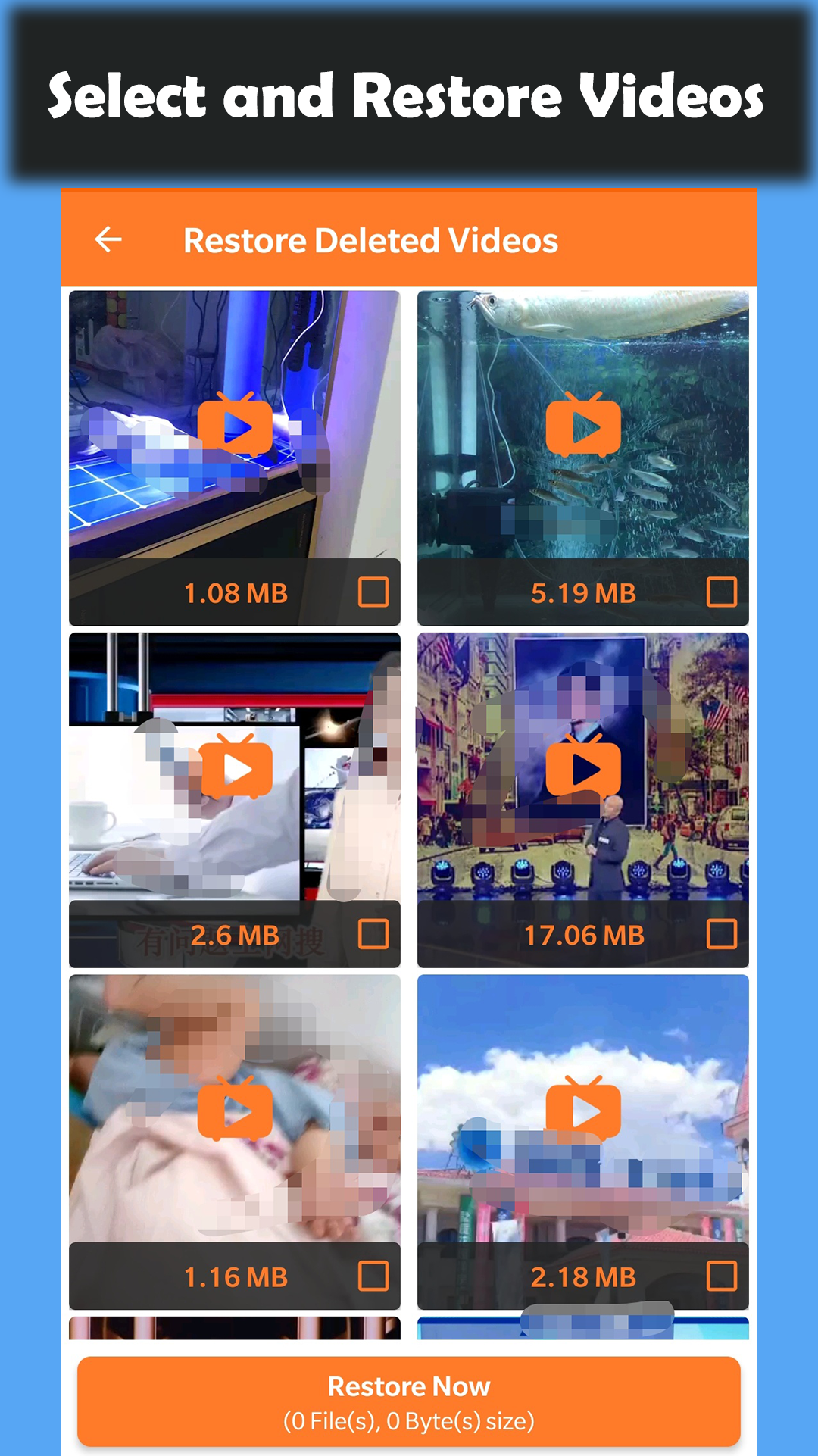 اسکرین شات 4 برنامه Deleted Video Recovery