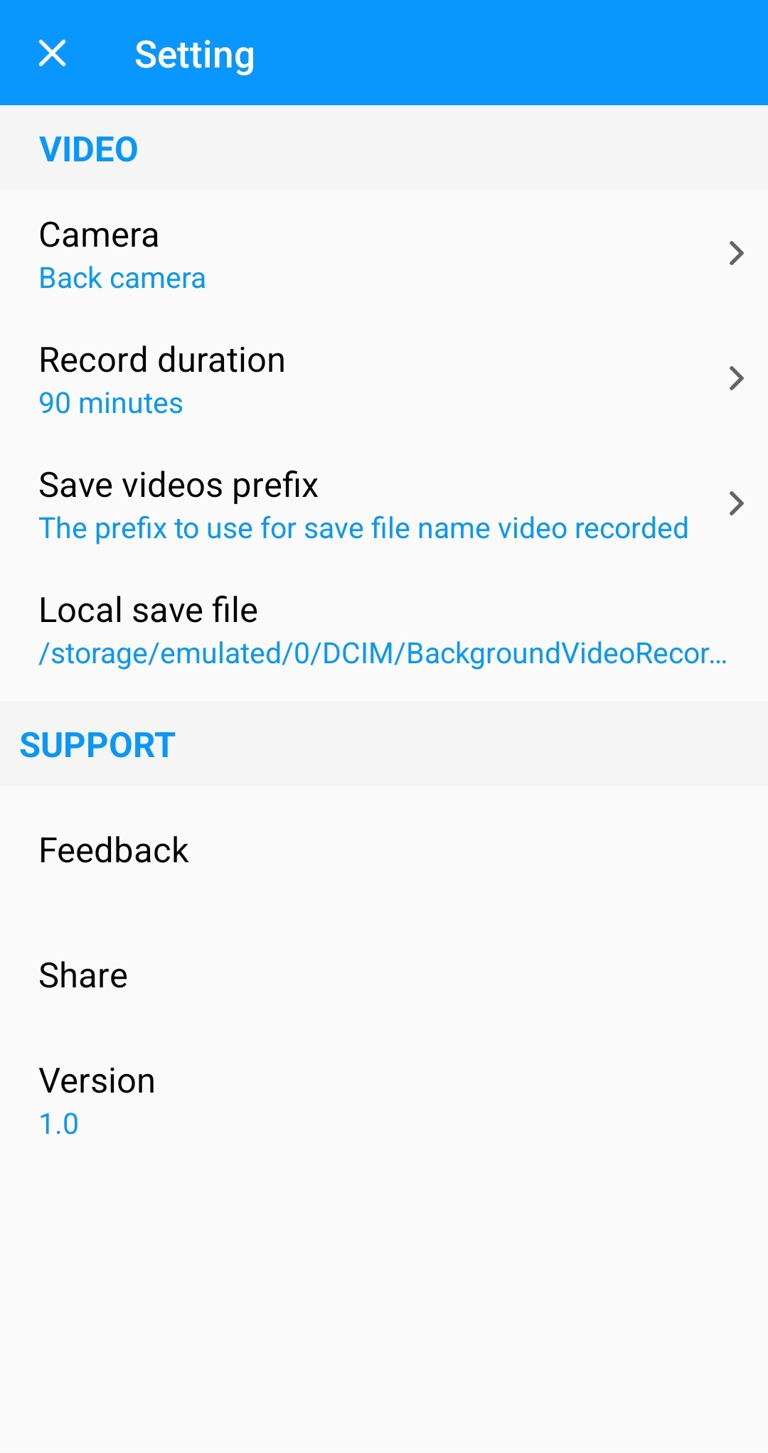 اسکرین شات 3 برنامه Background Video Recorder