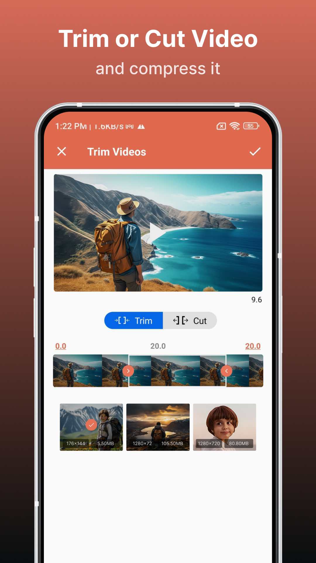 اسکرین شات 6 برنامه Compress Video Size Compressor