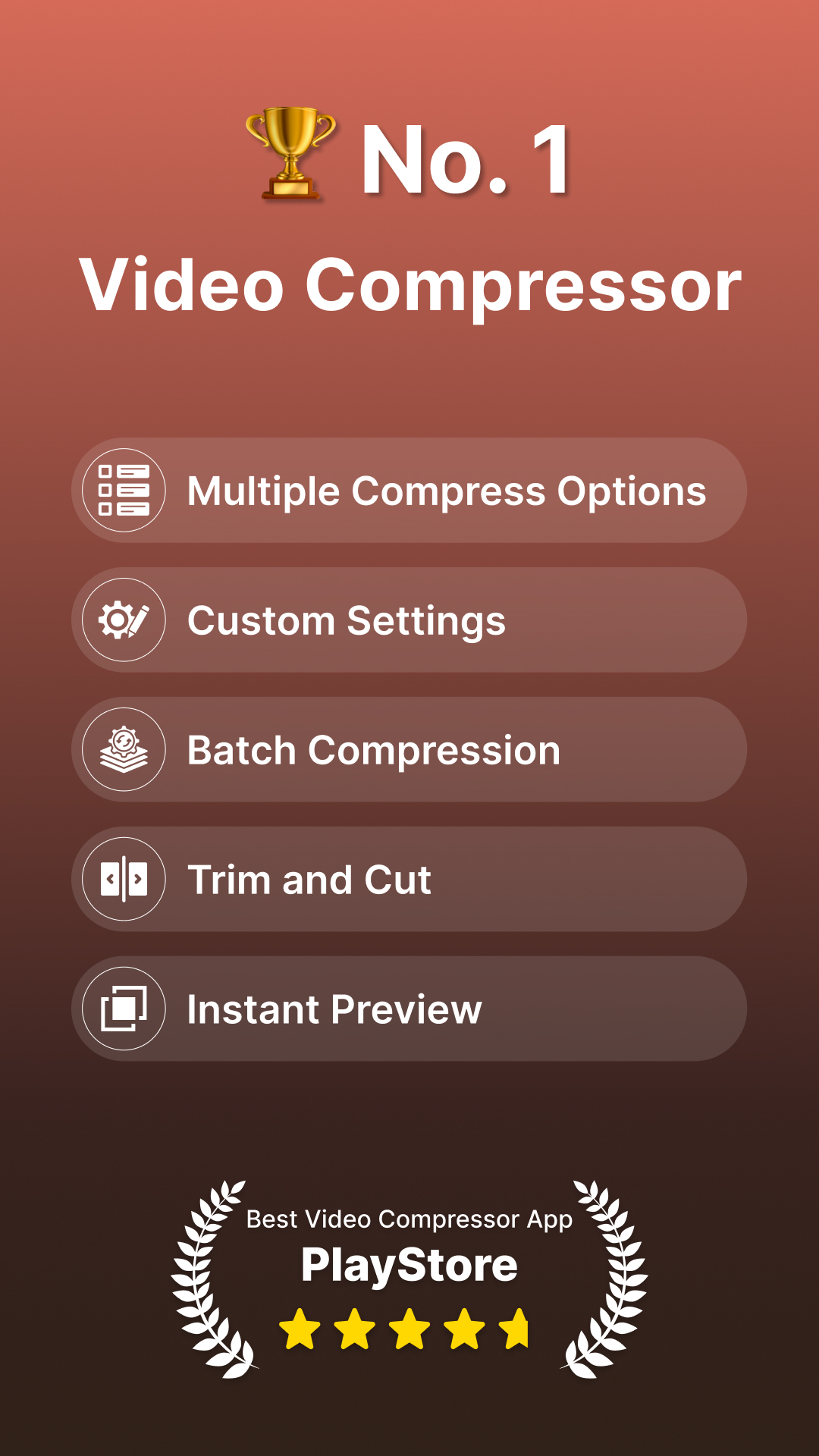 اسکرین شات 1 برنامه Compress Video Size Compressor
