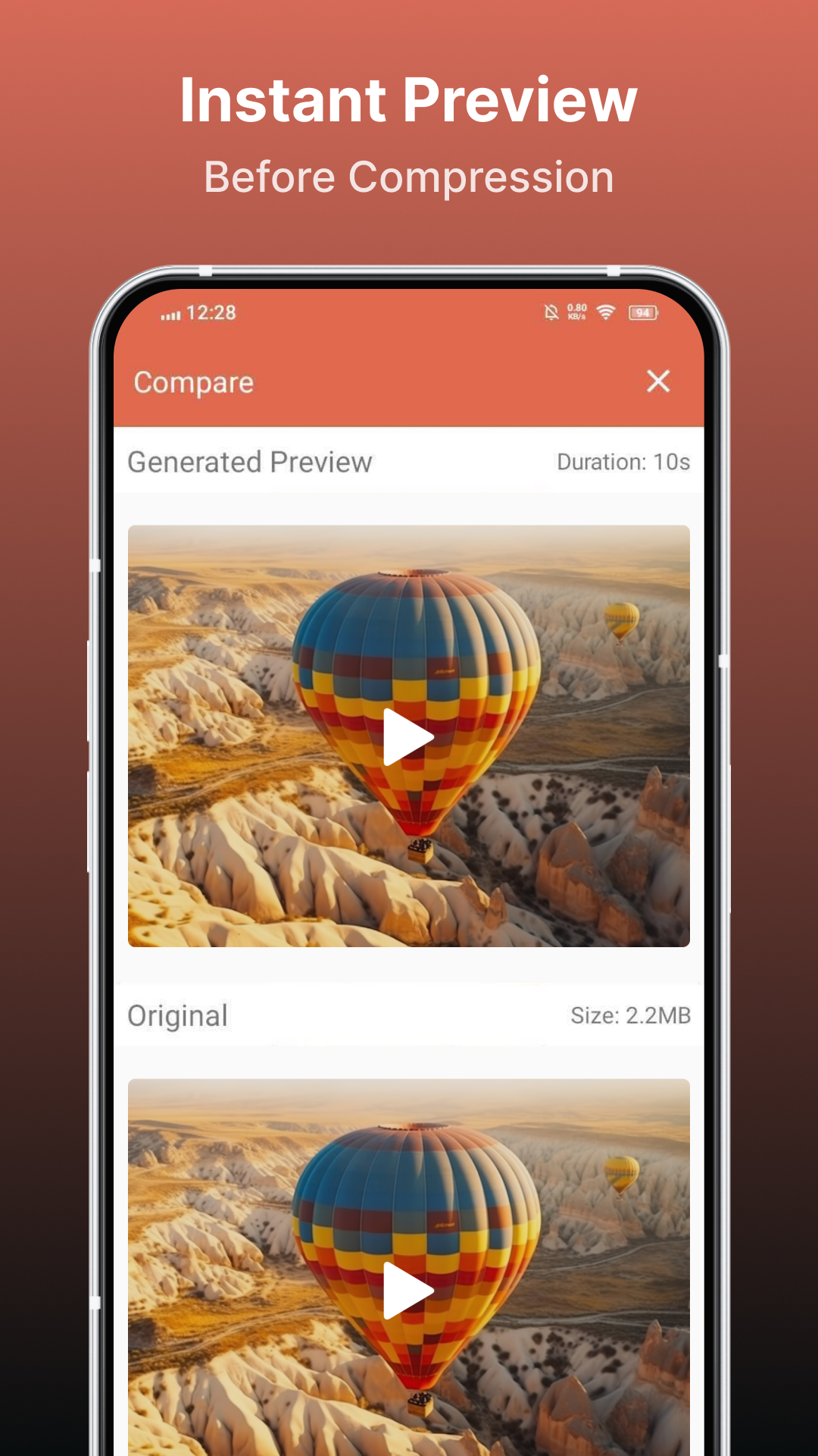 اسکرین شات 7 برنامه Compress Video Size Compressor