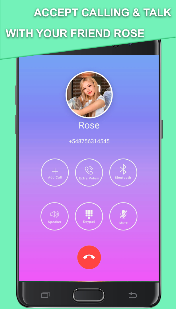 اسکرین شات 4 برنامه Black pink fake call video