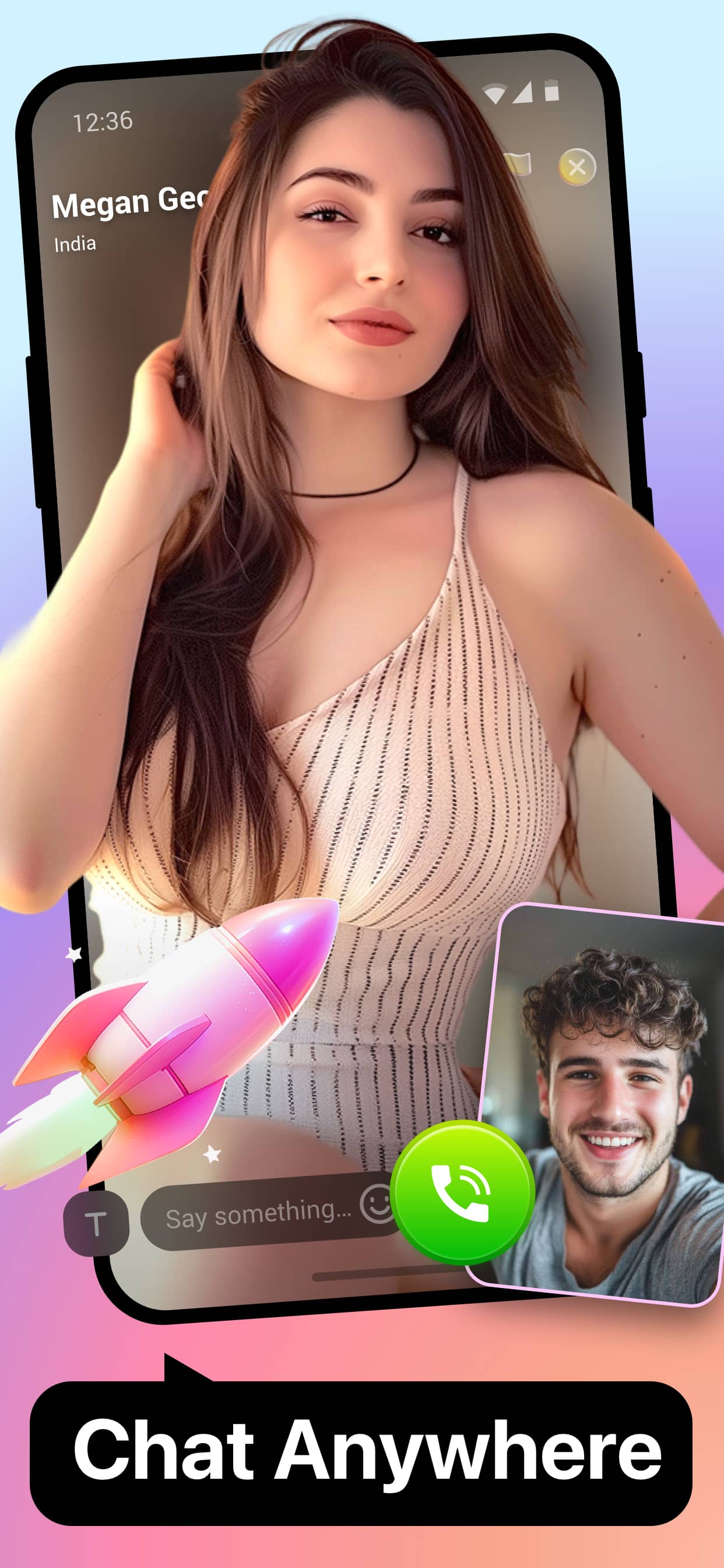 اسکرین شات 2 برنامه LivChat - live video chat