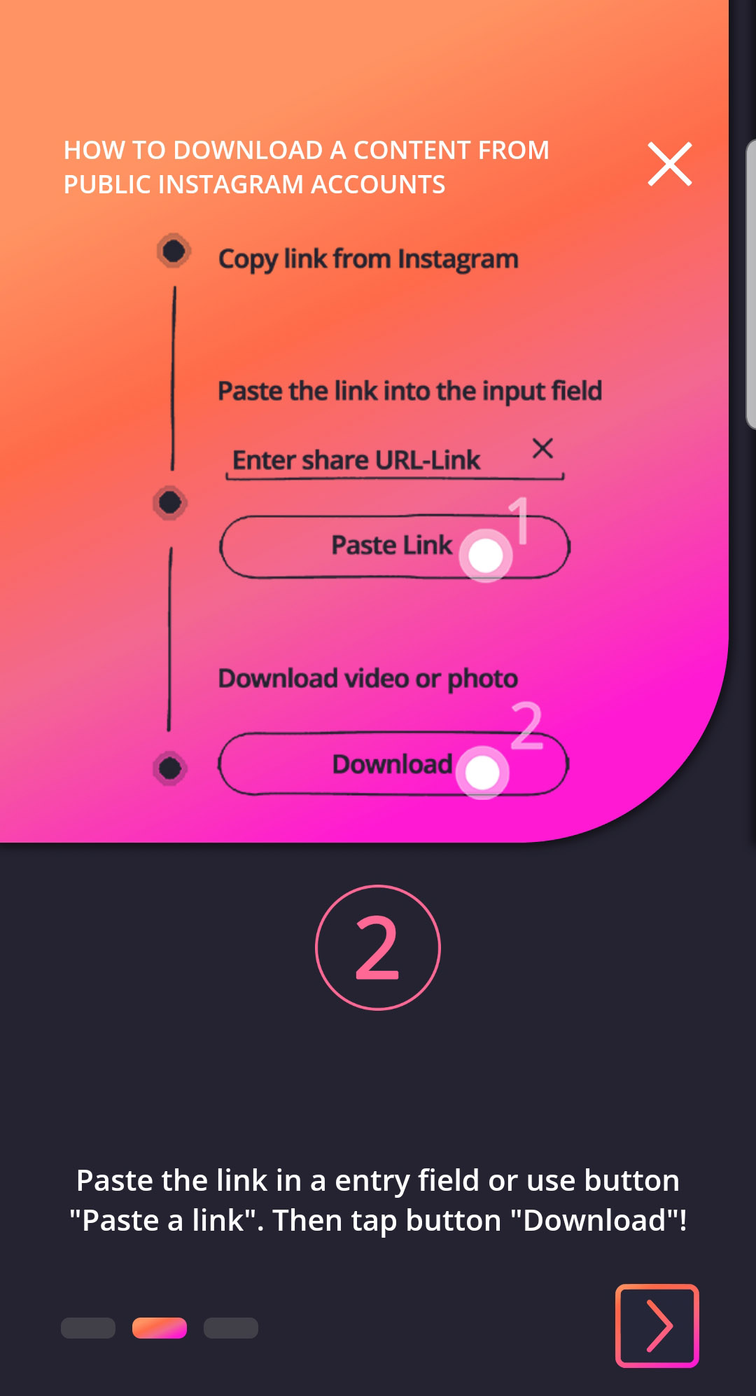 اسکرین شات 4 برنامه Insta Downloader: video & phot