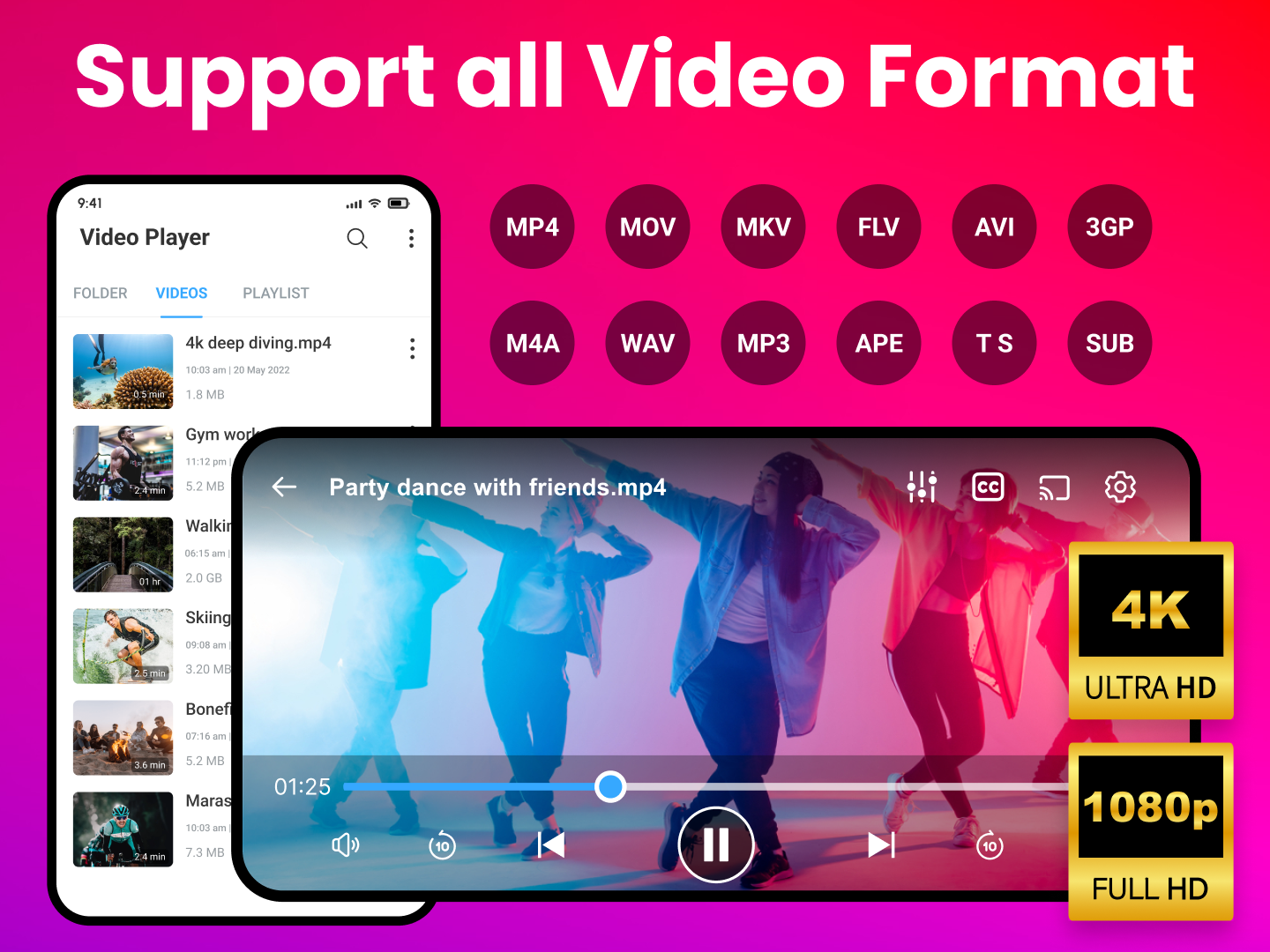 اسکرین شات 1 برنامه HD Video Player All Format