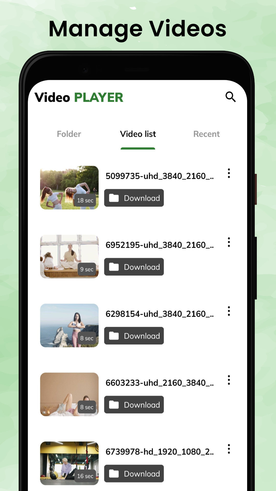 اسکرین شات 3 برنامه Video Player - All Format