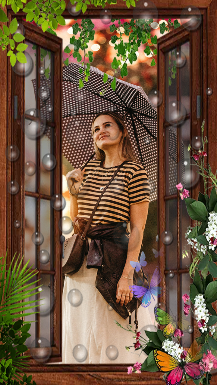 اسکرین شات 1 برنامه Rain Photo Editor : Rain Overl