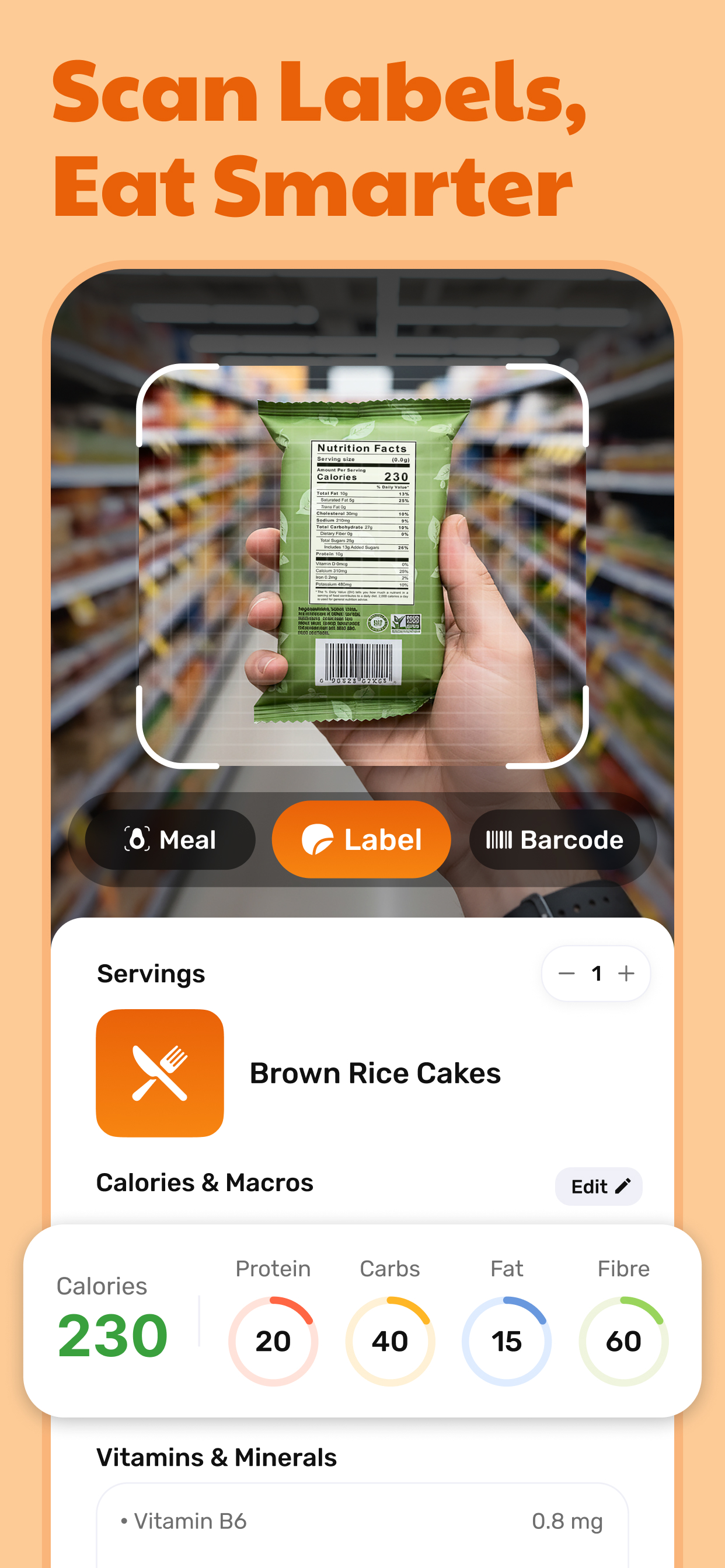 اسکرین شات 5 برنامه AI Calorie Tracker by Eatwise