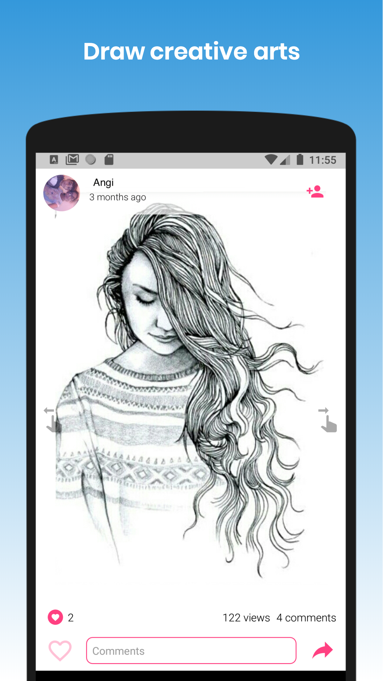 اسکرین شات 3 برنامه Whiteboard: Art Social Network