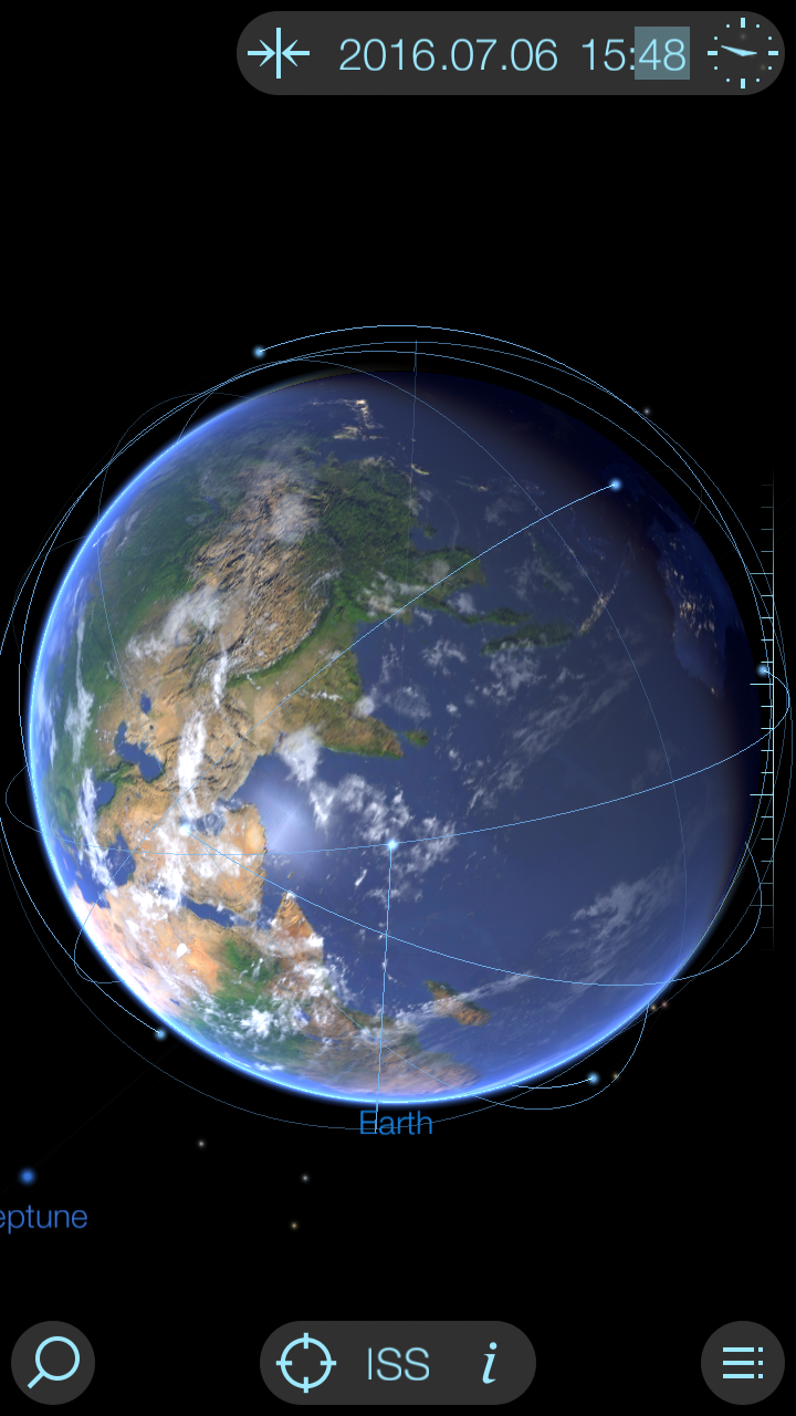 اسکرین شات 1 برنامه Solar Walk Lite Planetarium 3D