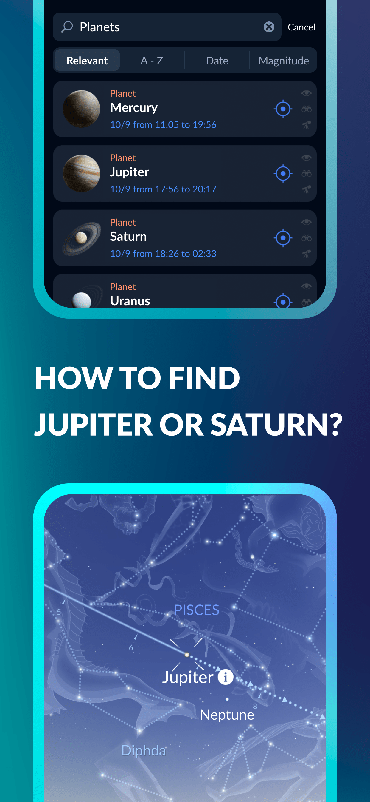 اسکرین شات 2 برنامه Sky Tonight - Star Gazer Guide