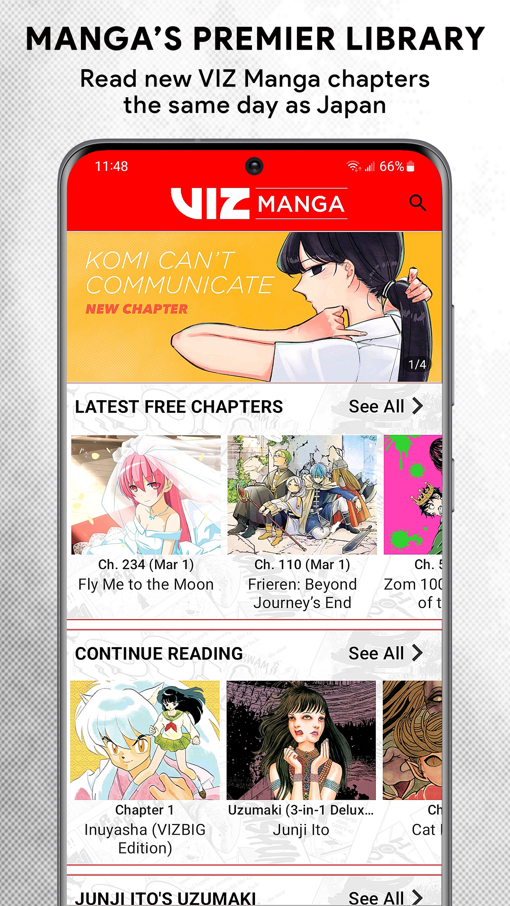 اسکرین شات 1 برنامه VIZ Manga