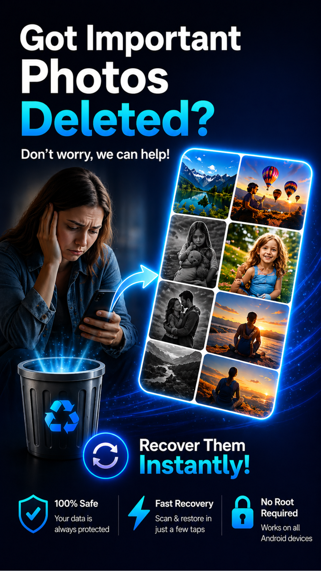 اسکرین شات 3 برنامه Deleted Photo Recovery App