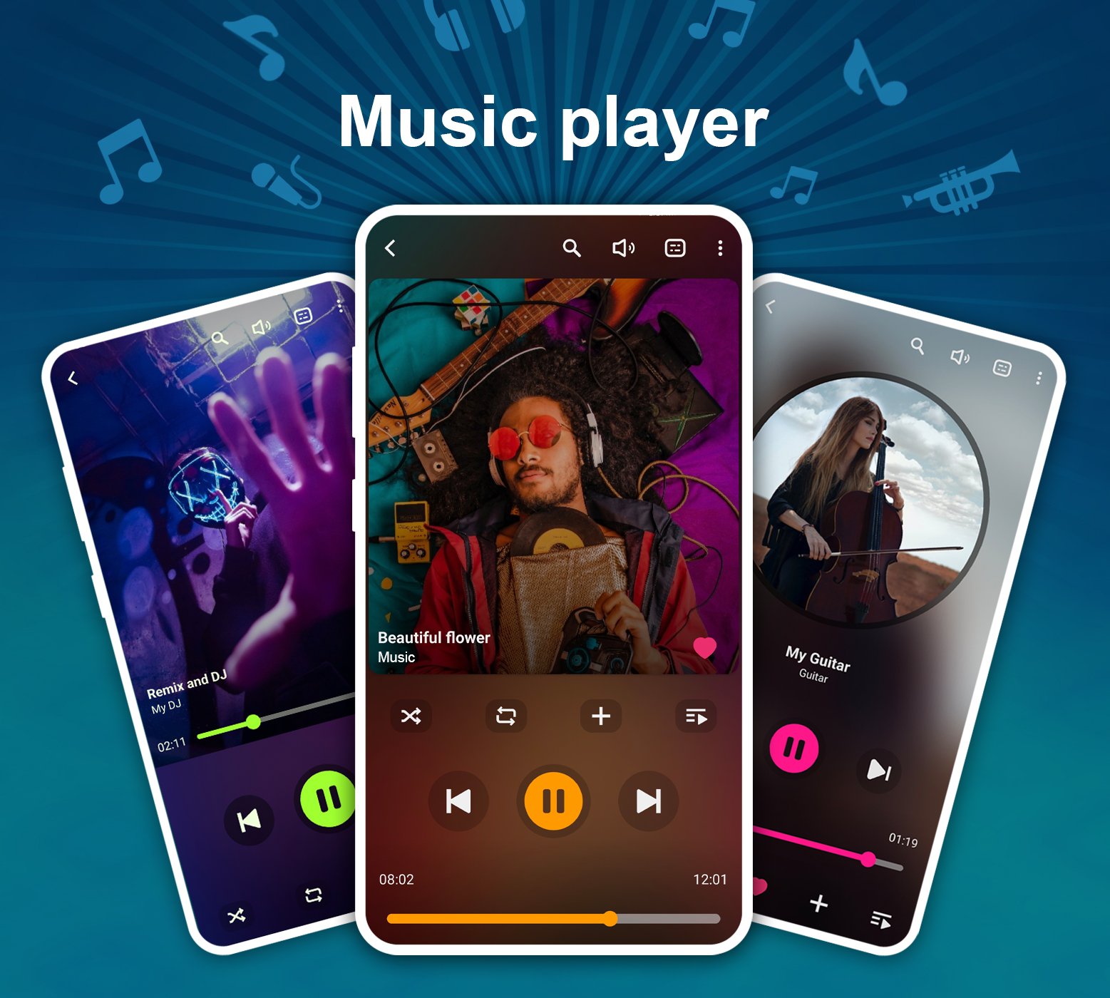 اسکرین شات 1 برنامه Music Player