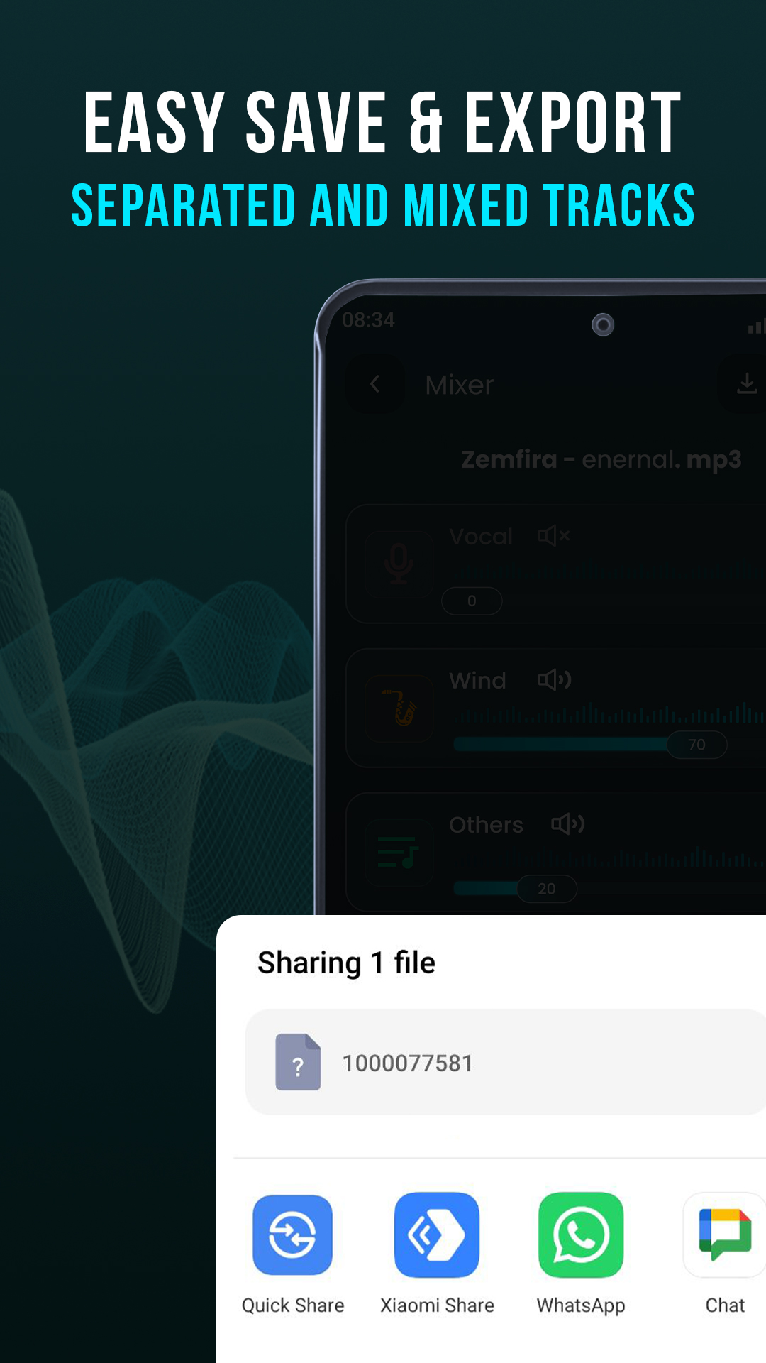 اسکرین شات 8 برنامه AI Vocal Remover - unMix