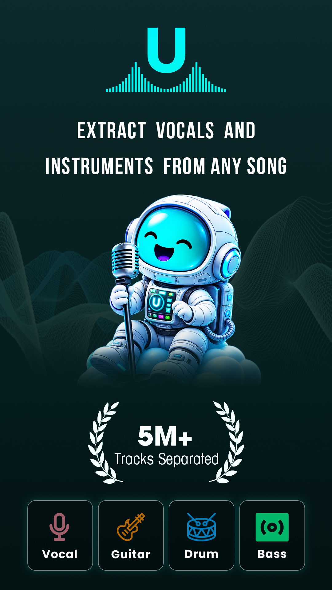 اسکرین شات 1 برنامه AI Vocal Remover - unMix