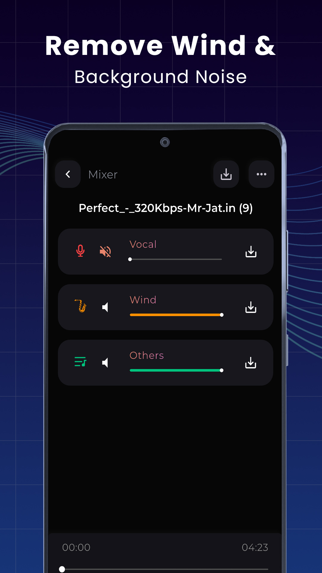 اسکرین شات 5 برنامه unMix - AI Vocal Remover