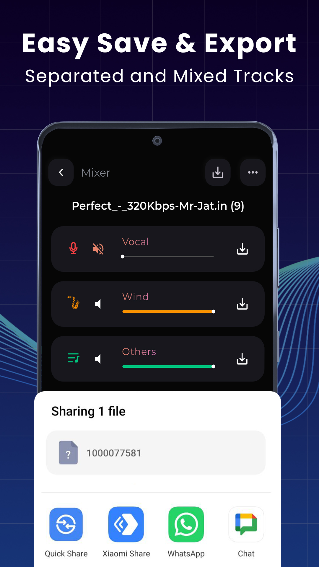 اسکرین شات 7 برنامه unMix - AI Vocal Remover