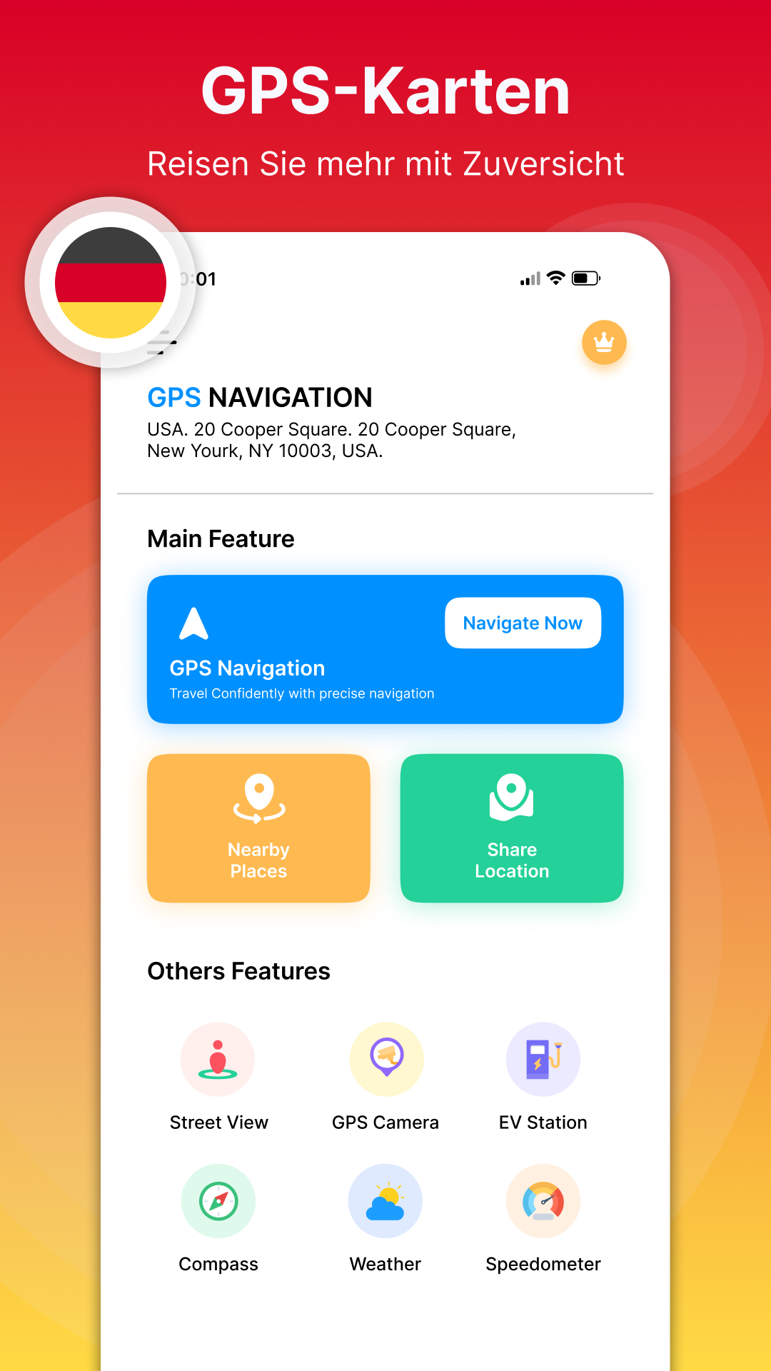 اسکرین شات 1 برنامه GPS Maps Navigation GPS Camera