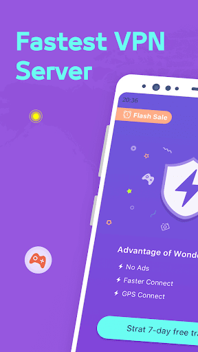اسکرین شات 1 برنامه Wonder VPN-Free Unlimited Proxy