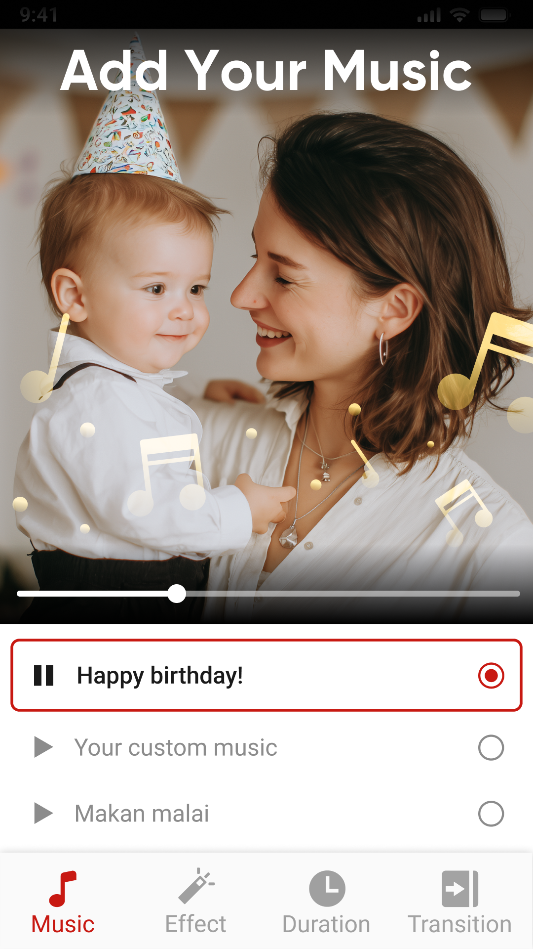 اسکرین شات 4 برنامه Photo Video Maker With Music