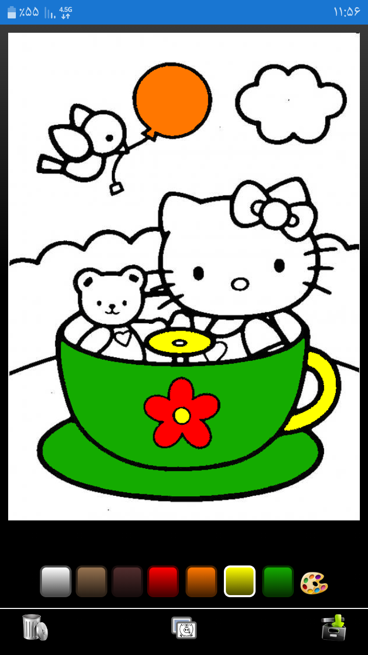 اسکرین شات 3 بازی بازی رنگ آمیزی کیتی