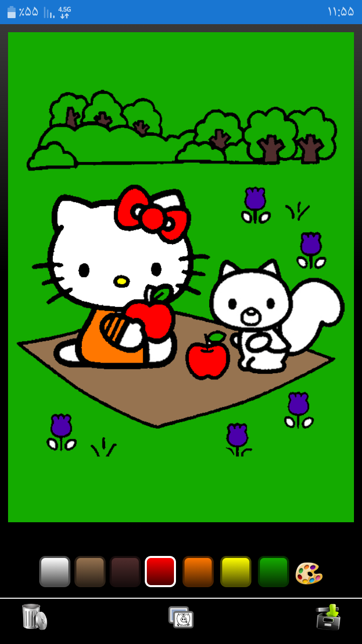 اسکرین شات 1 بازی بازی رنگ آمیزی کیتی