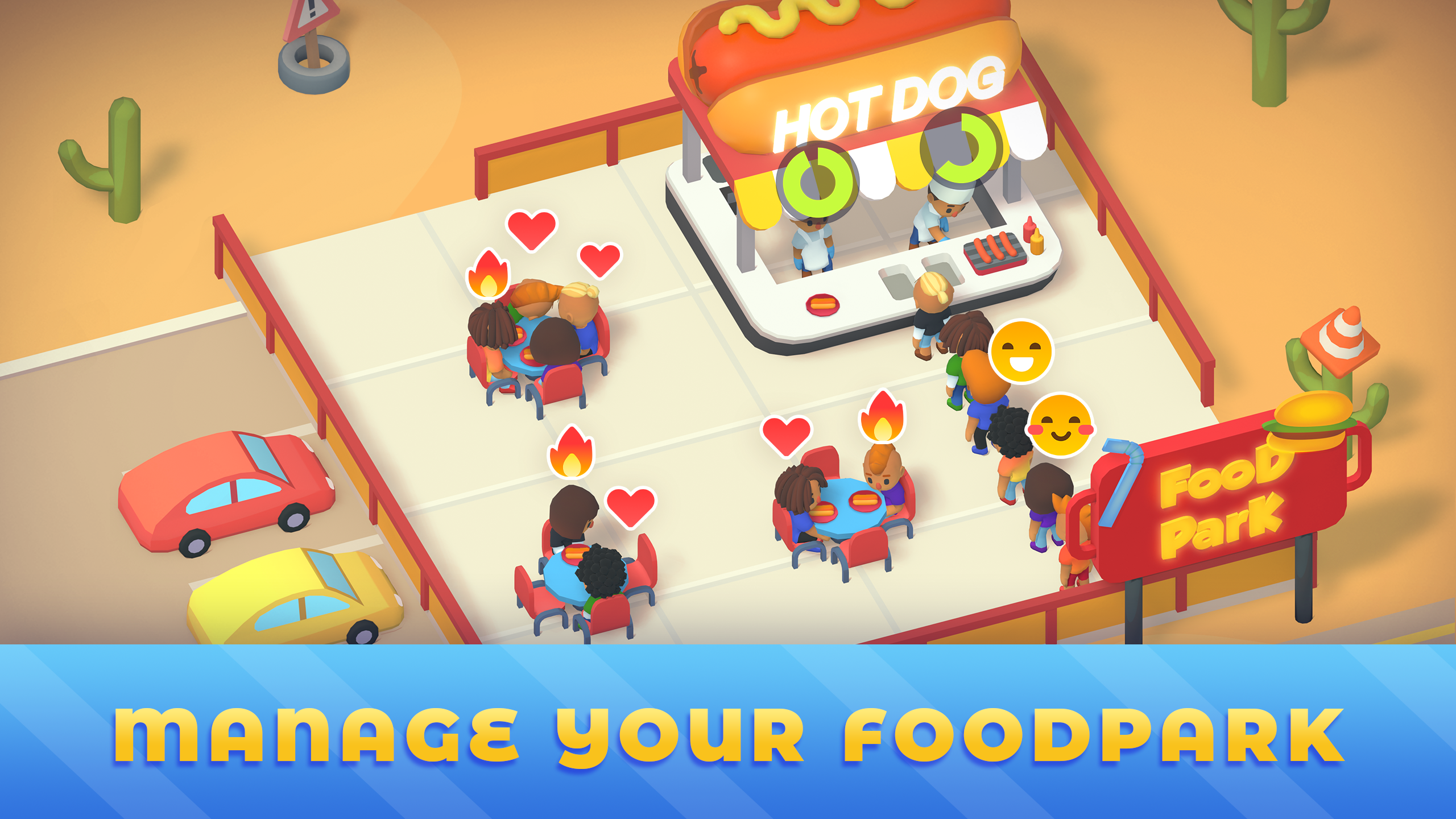 اسکرین شات 1 بازی Idle Food Park Tycoon