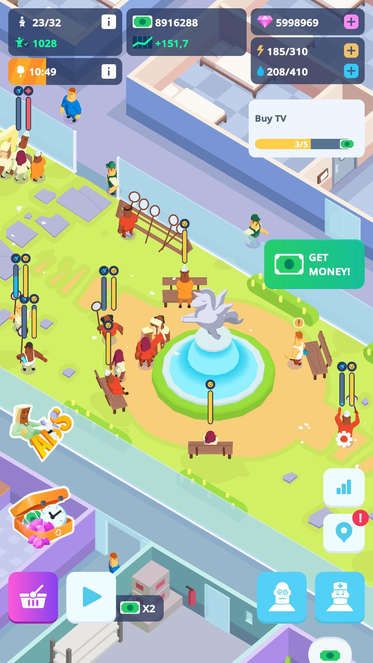 اسکرین شات 4 بازی Idle Mental Hospital Tycoon