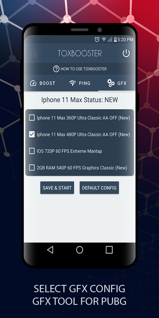 اسکرین شات 5 برنامه Novytool - GFX Tool 120 FPS Graphics